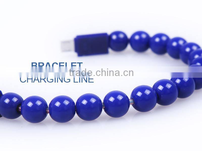2015 New colorful usb cable micro usb data Bracelets cable for samsung/iphone5/6