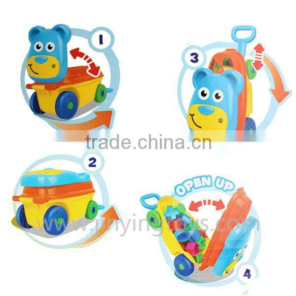 Luggage carrier building block plastic toys for kids