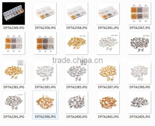 Nice 10mm Rhodium Plated Jewelry Lobster Claw Clasp Findings with 2pcs 5mm Open Jump Rings 20pcs per Bag for Jewelery Making