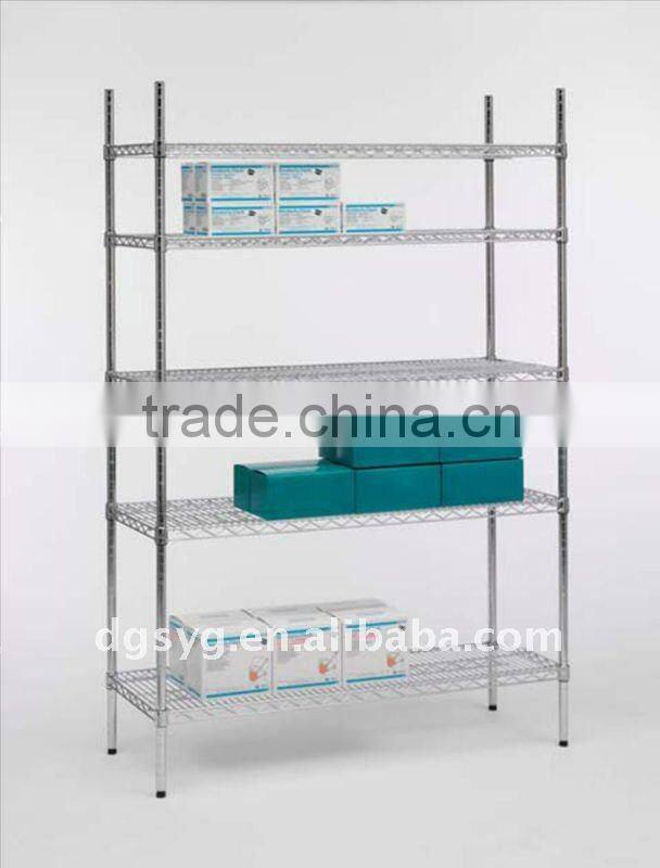 Industrial and Cleanroom Wire Shelving Chrome Post