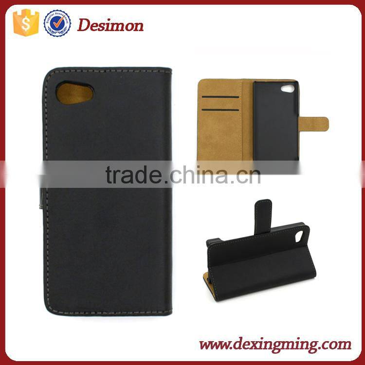 Luxury wallet stand flip case for Sony Z5 Compact colorful leather phone accessories logo cover bags custom