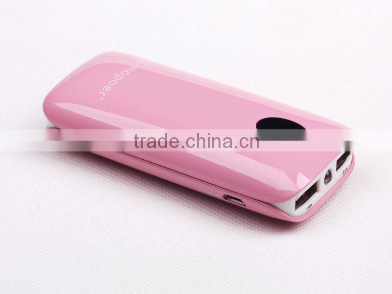 6000mAh colorful design portable power bank for samsung smartphone