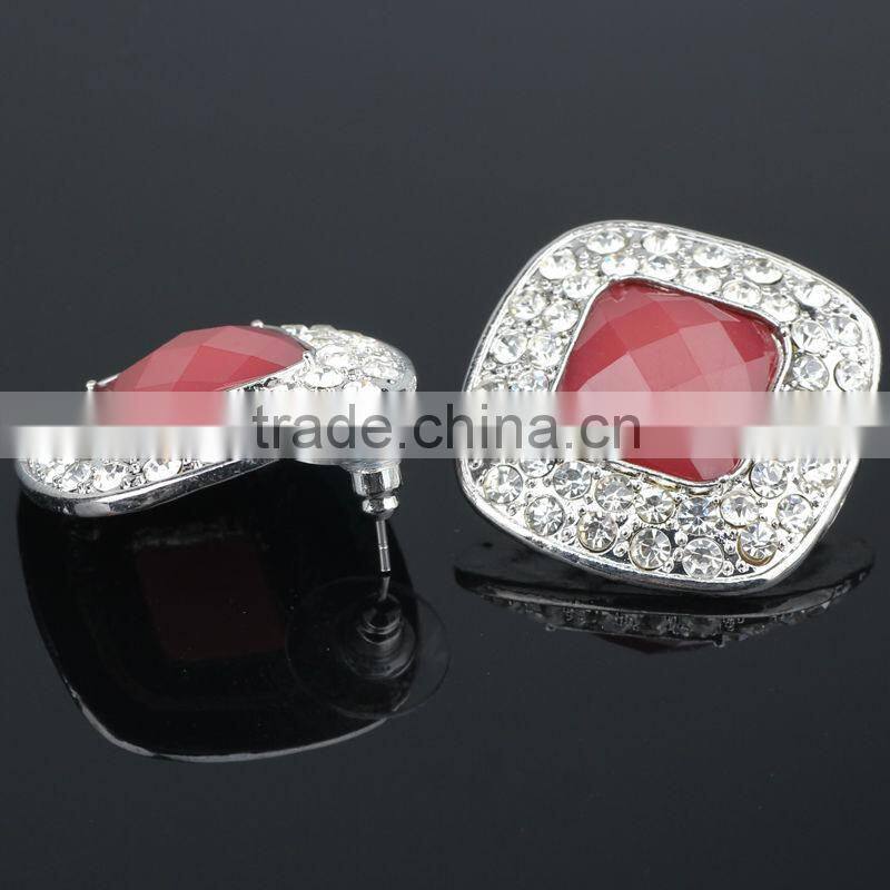 Diamond Square Stud Earring for South Africa
