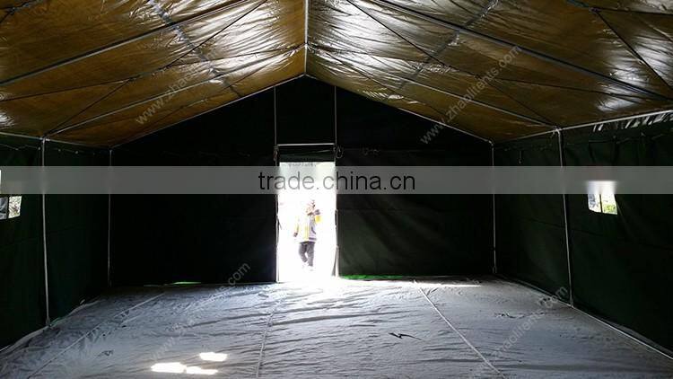 waterproof and windproof for refugee camp relief military tent