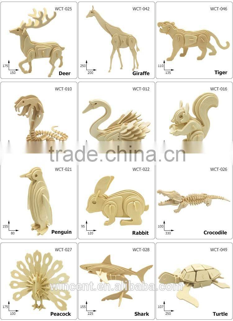 Dinosaurs Assembling 3D Wooden Puzzle Toys