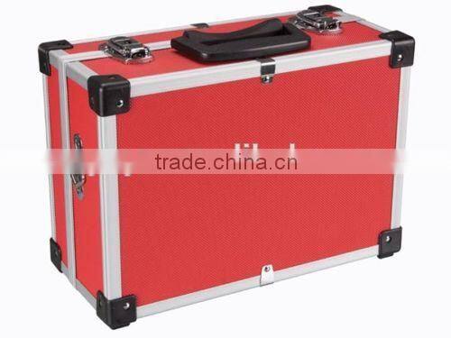 Red Aluminium Flight Case with 2 Clasps