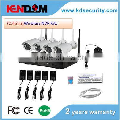 4CH wireless cctv kit 4 bullet wireless video camera CE,FCC,RoHS ip camera kit