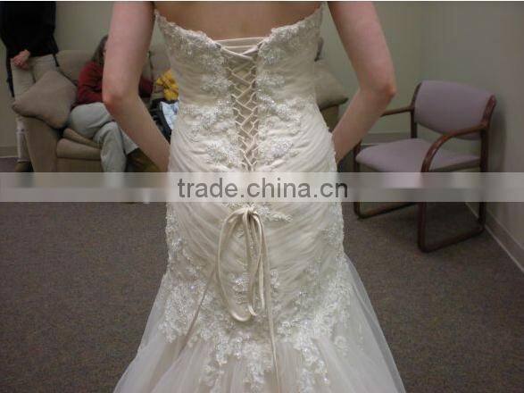High-grade lace fishtail package hip wedding dress