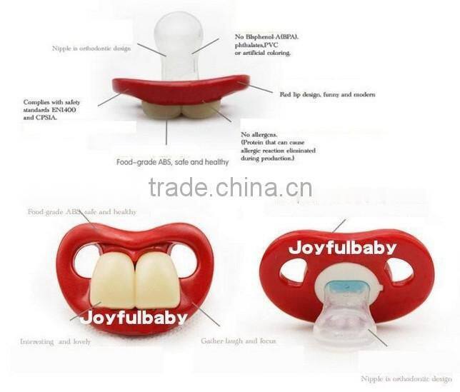 Top Silicone Funny Nipple Dummy Baby Soother Joke Prank Toddler Pacy Orthodontic Nipples Teether Baby Pacifier Care