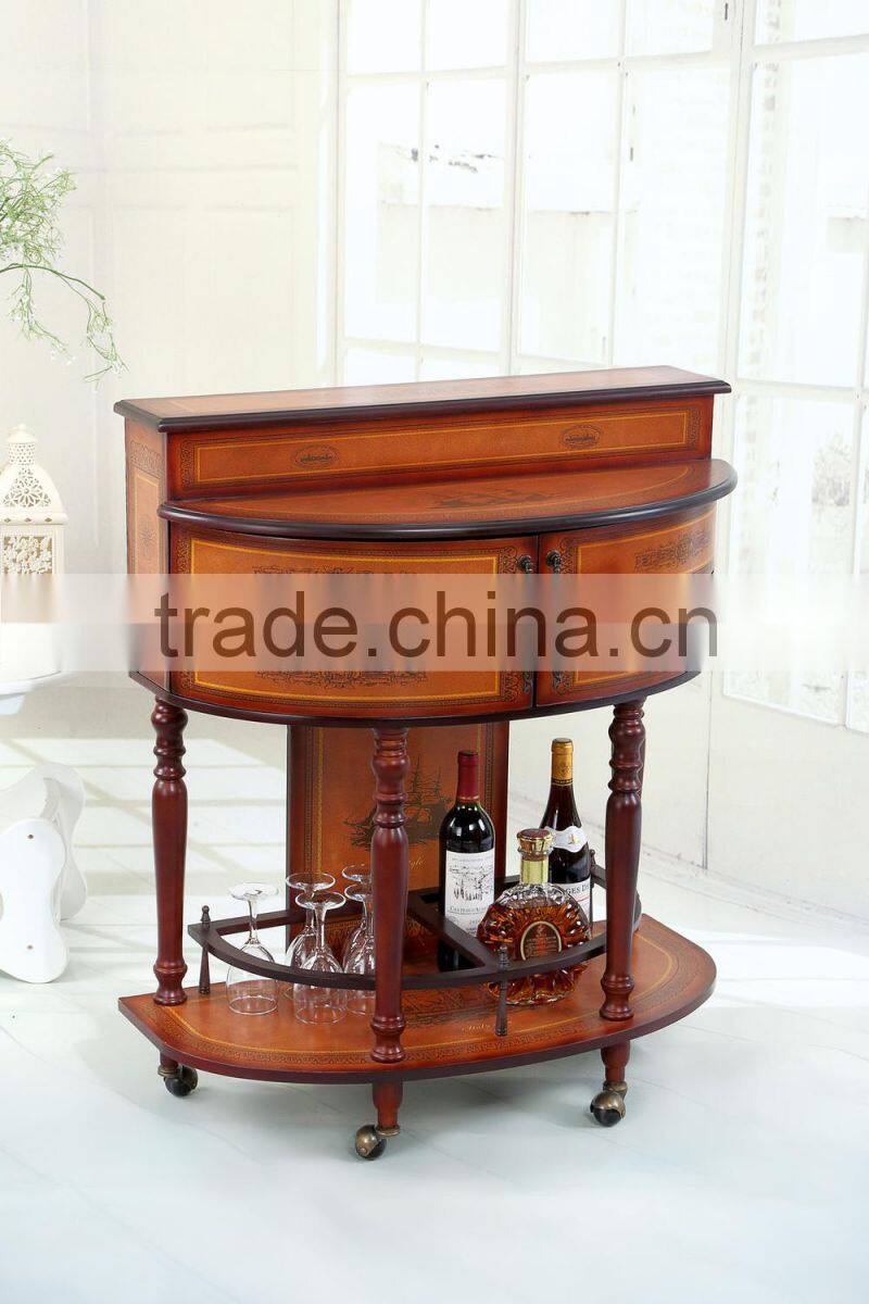Antique wooden home bar cabinet designs/liquor cabinet