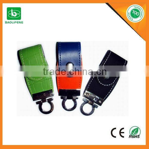 oem flash drive get free sample leather pen drive key chain