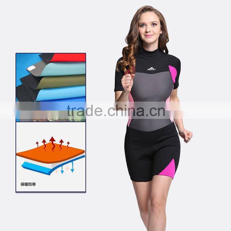 Alibaba gold supplier one piece neoprene fabric short sleeve surfing wetsuit made in china