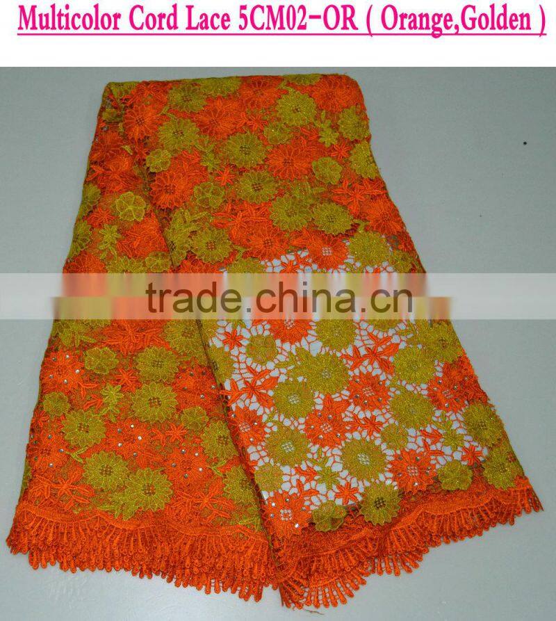 Fashion party lace embrodiery nigeria lace nigeria lace fabric guiopure lace fabric