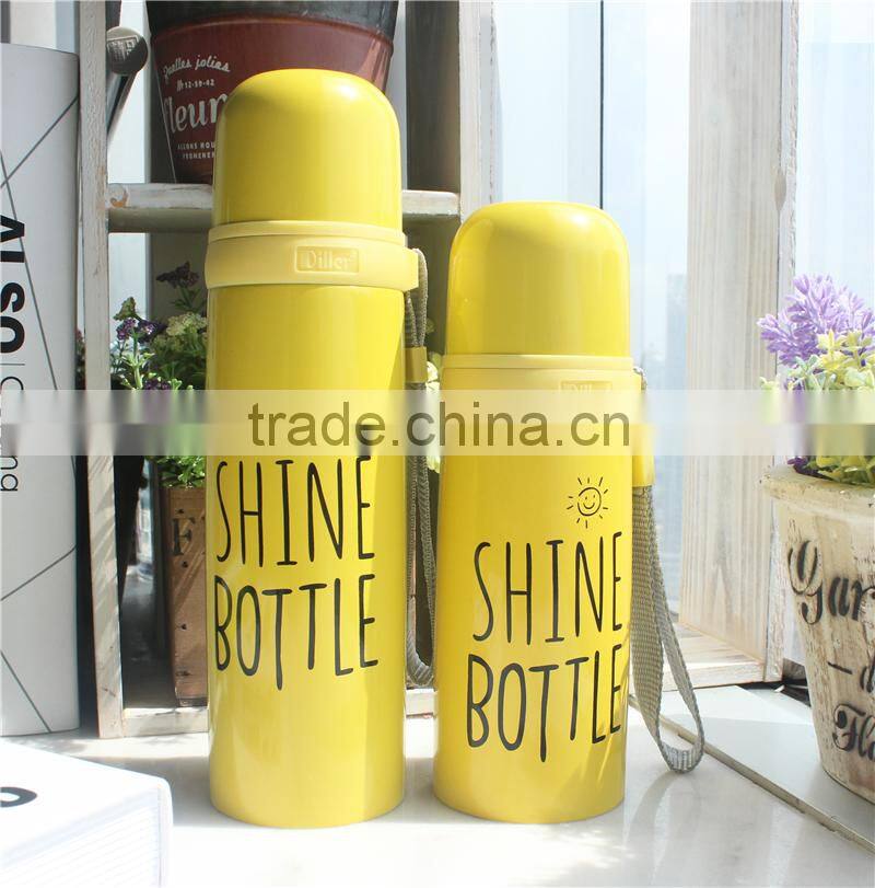 2015 hot sale double wallthermos stainless steel water bottle in stock