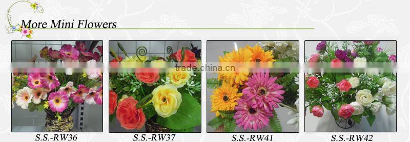 Artificial Glitter Flowers For Christmas Decoration