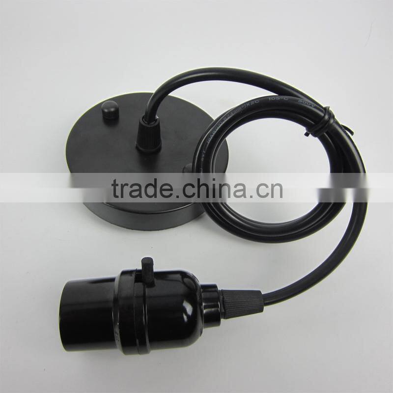 E26 Bakelite Hanging Lamp With Metal Ceiling Rose