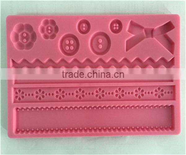 Flexible Hot Selling silicone lace molds for cake decorating