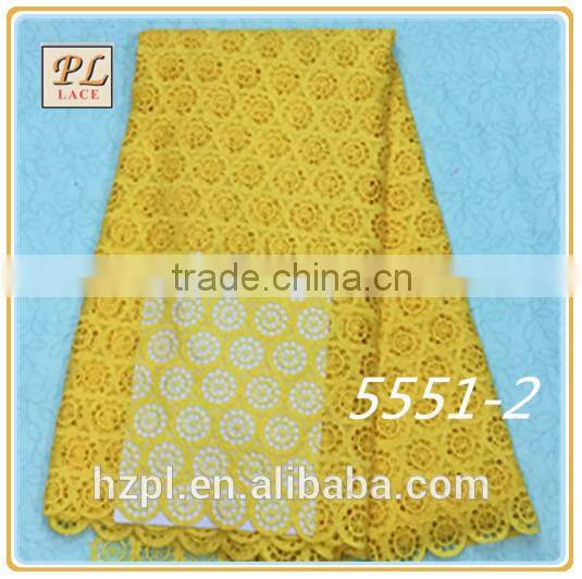 2015 latest used clothing textile embroidery fabric guipure lace