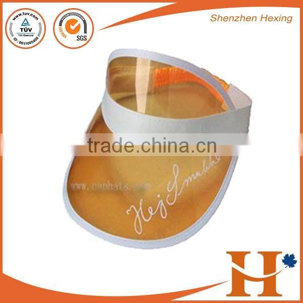 Custom high quality promotion visor cap transparent with competitive price