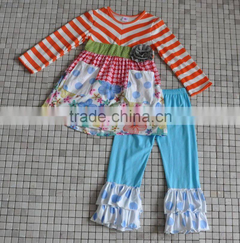 bulk wholesale boutique easter day rabbit embroidery ruffle outfits