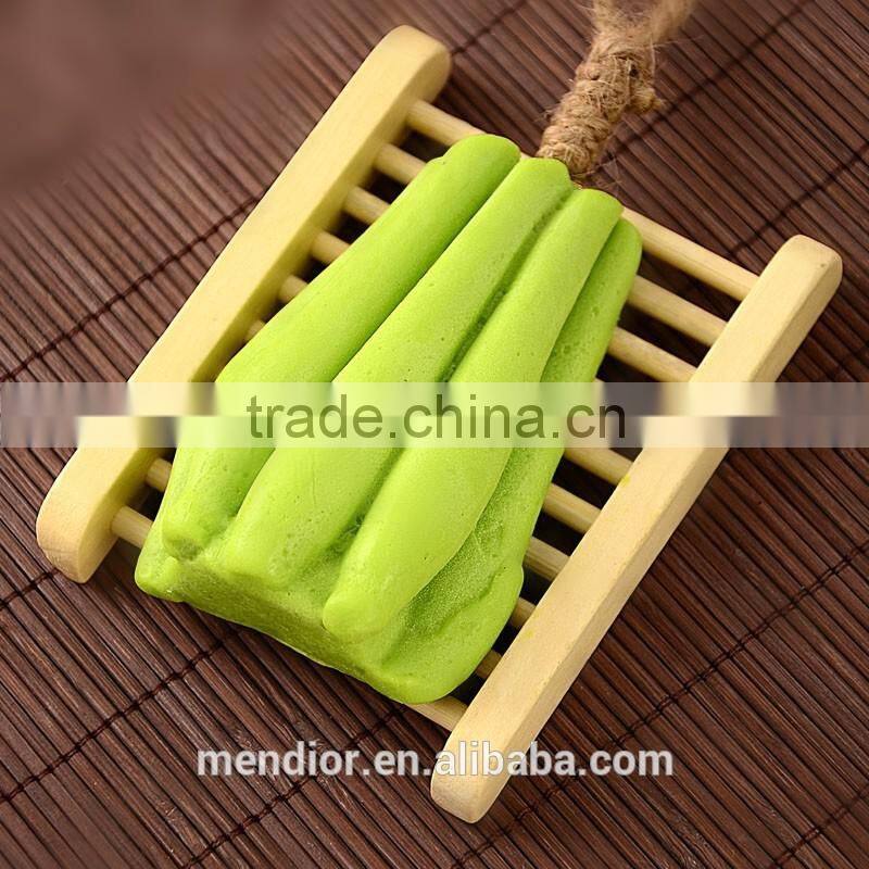 Mendior Thai fruit green pepper shaped handmade soap with rope home funny hand face soap whitening remove spot OEM custom brand