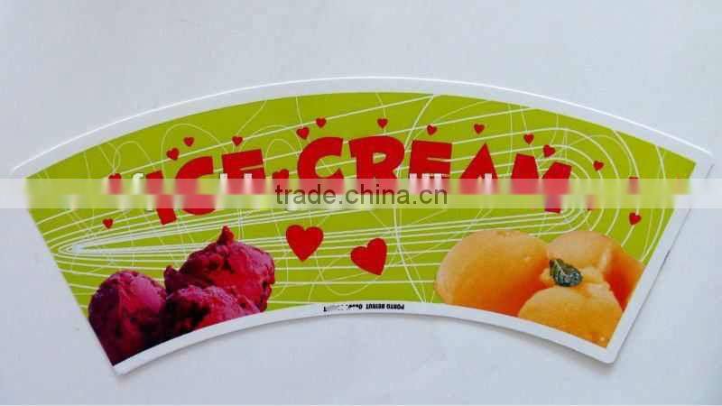 cutted pe coated paper cup fan /blank
