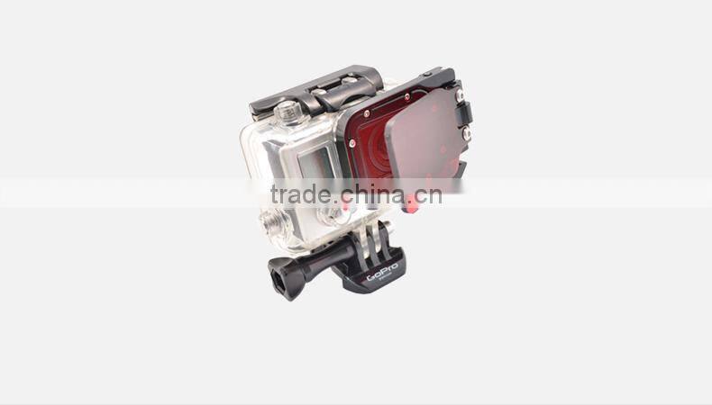 Telesin New Arrival Under Sea Diving Alloy Red Filter for Go Pro Hero3+ and Hero4