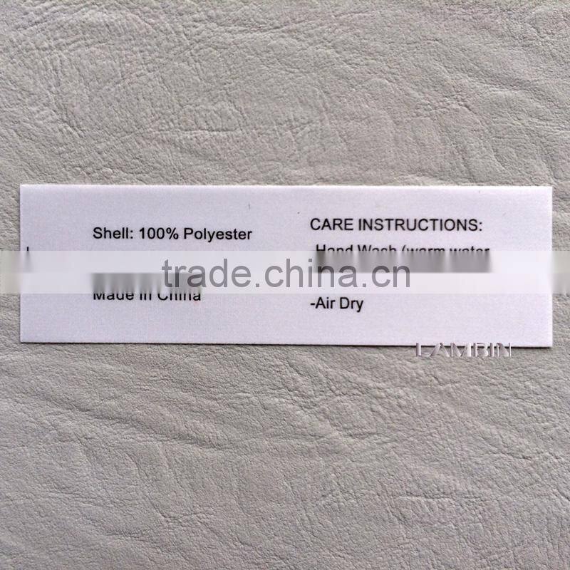 Printed satin tape silk washing care label for Arab headscarf