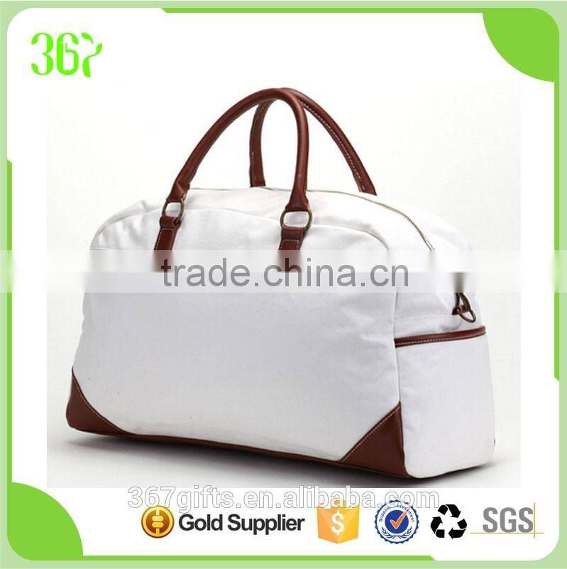 Ladies Shoulder Washing Canvas Bag PU Zipper Travel Bag