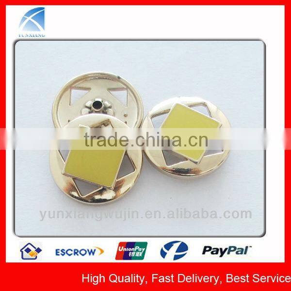 YX1256 Custom Embossed Metal Round Cover Buttons