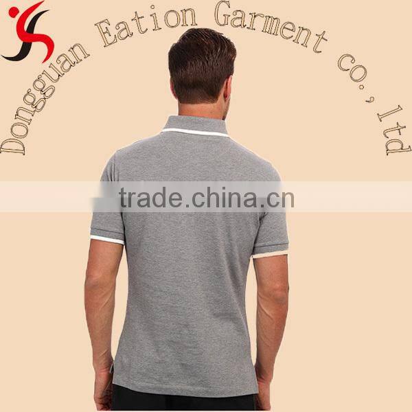 custom design cotton casual double button collar polo shirt for man