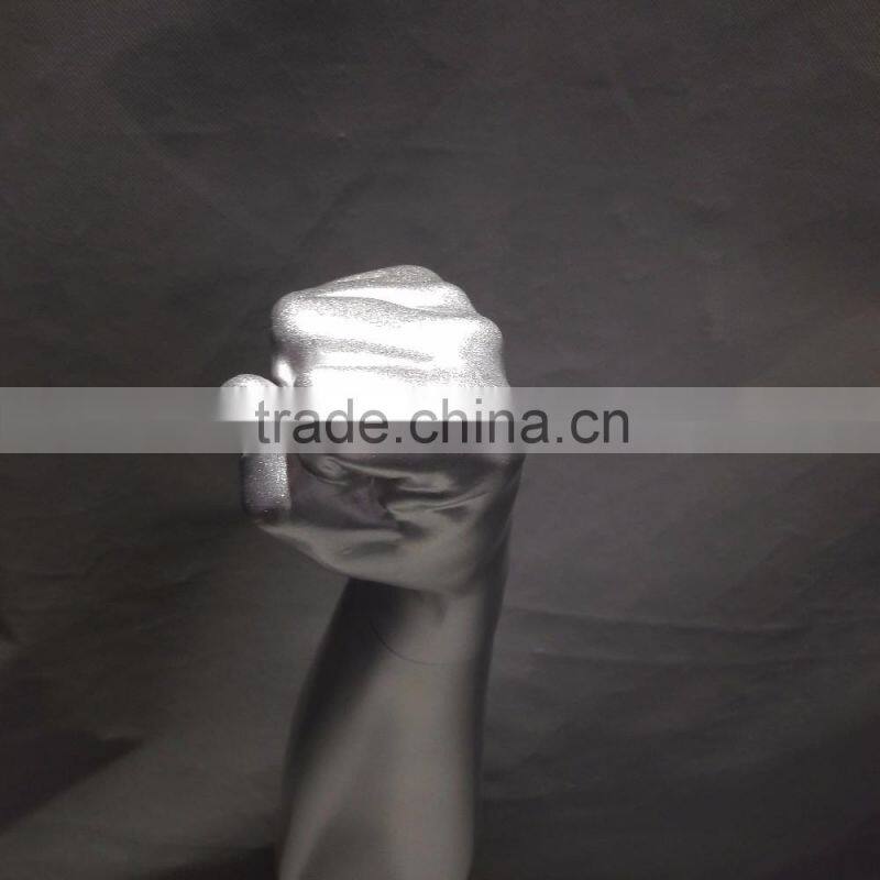 DL801 Male display sport leg knee forms white color silver color matt