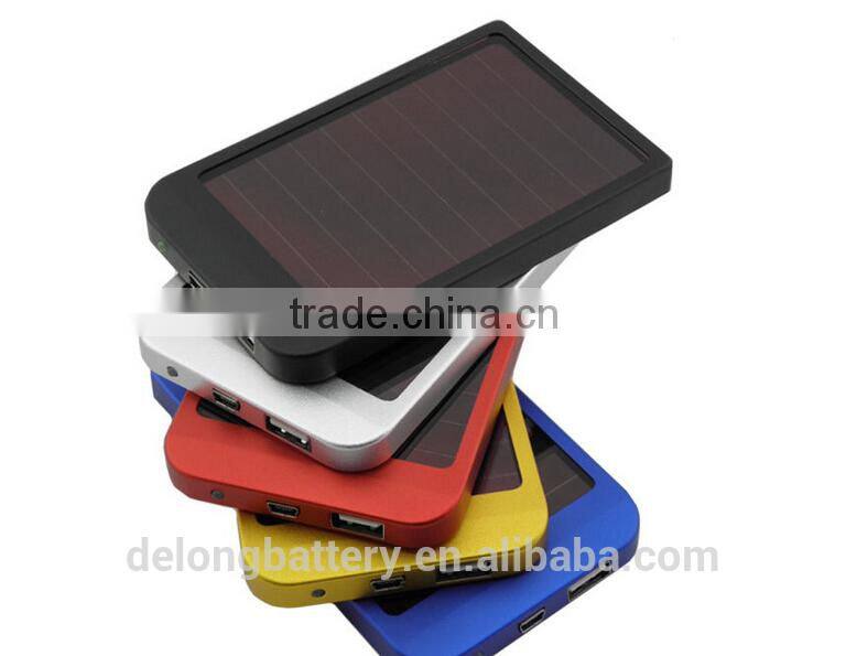 2015 NEW solar automatic mobile charger portable solar power bank solar charger for mobile