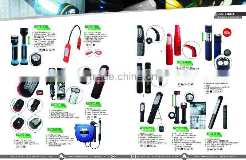 CE ROHS Foldable Li-ion battery COB Inspection Lamp LED Work Light
