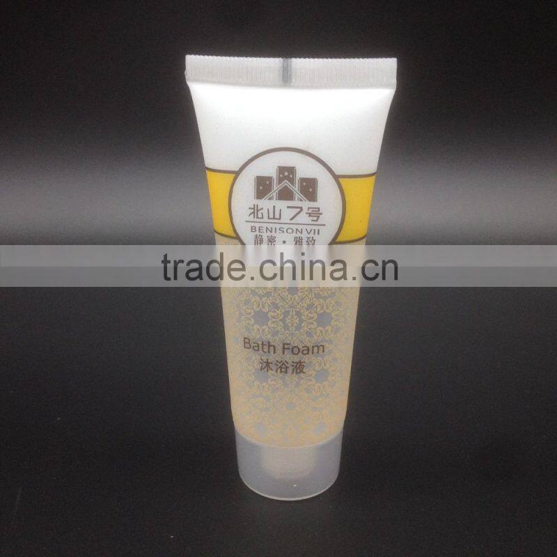 Transparent Bath foam and Shampoo Soft Plastic Cosmetic Tube