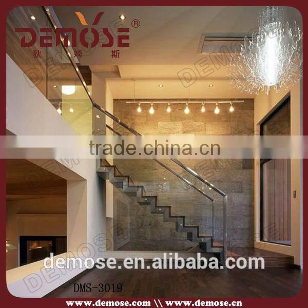 luxury invisible stringer wood staircase|glass stairs price