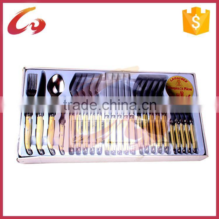 Plastic handle stainless steel china flatware