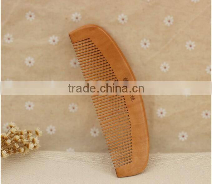 Handmade Sandalwood logo Pocket Comb Beard and Mustache Comb Hair Brush stock comb wholesale