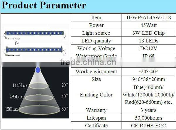 12000k 45w programmable diy 36 inch reef light