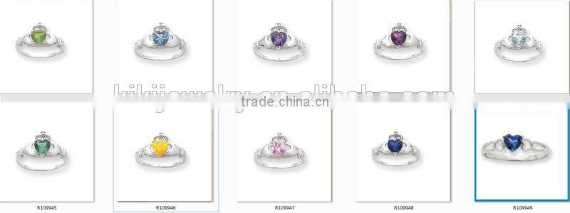 Fashion highly polished AA white gold diamond wedding ring