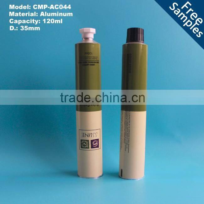 120ml aluminum color cream tube with plastic cap