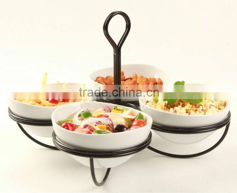 Hot sales 4 PCS White Ceramic Bowl Set