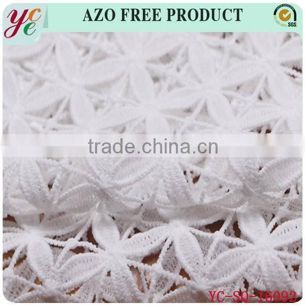 Fashion hollow out squares with herb in water soluble fabric embroidery for dress