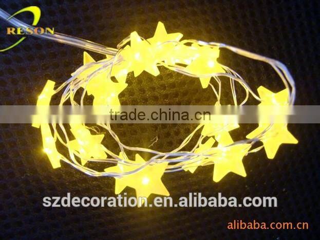 RS-WL003 Yellow star LED Christmas Light LED copper wire lights