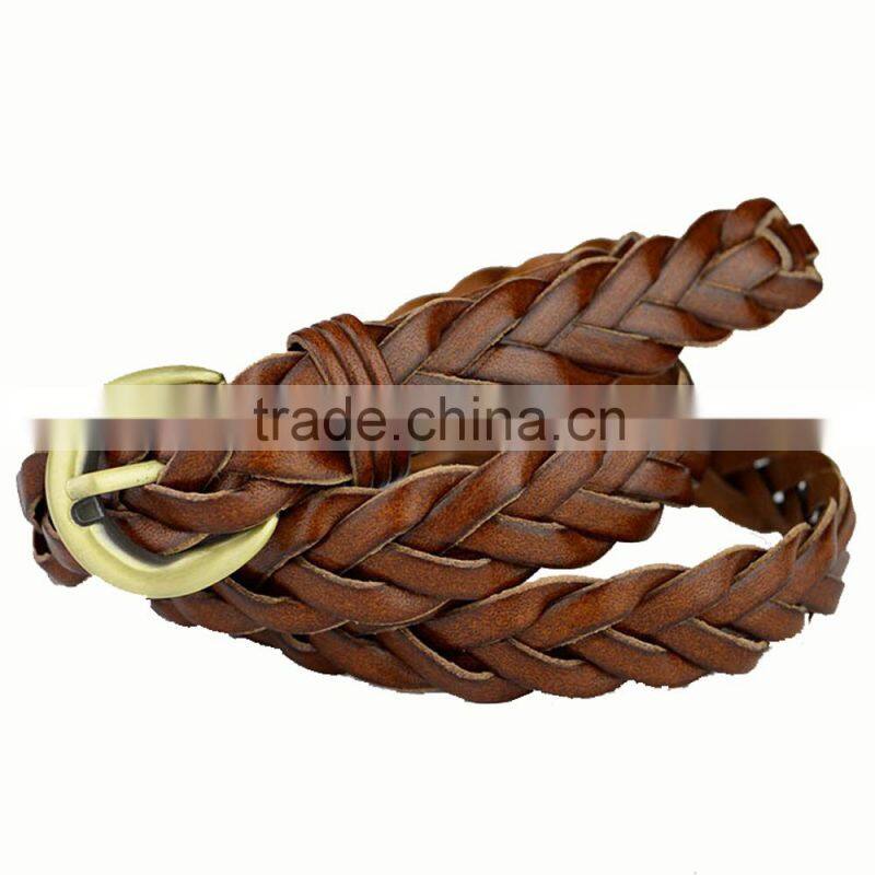 Drop Shipping 2cm Wide 100% Handmade Weave Belt For Girl