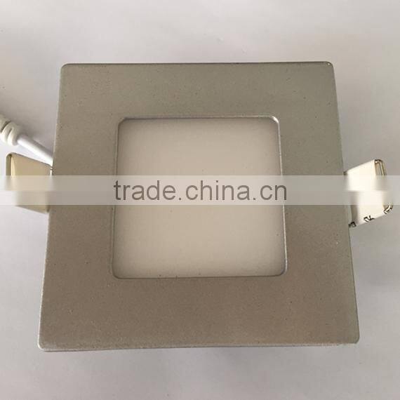 customized silvery color ultra thin flat led recessed panel downlight with CE & RoHS
