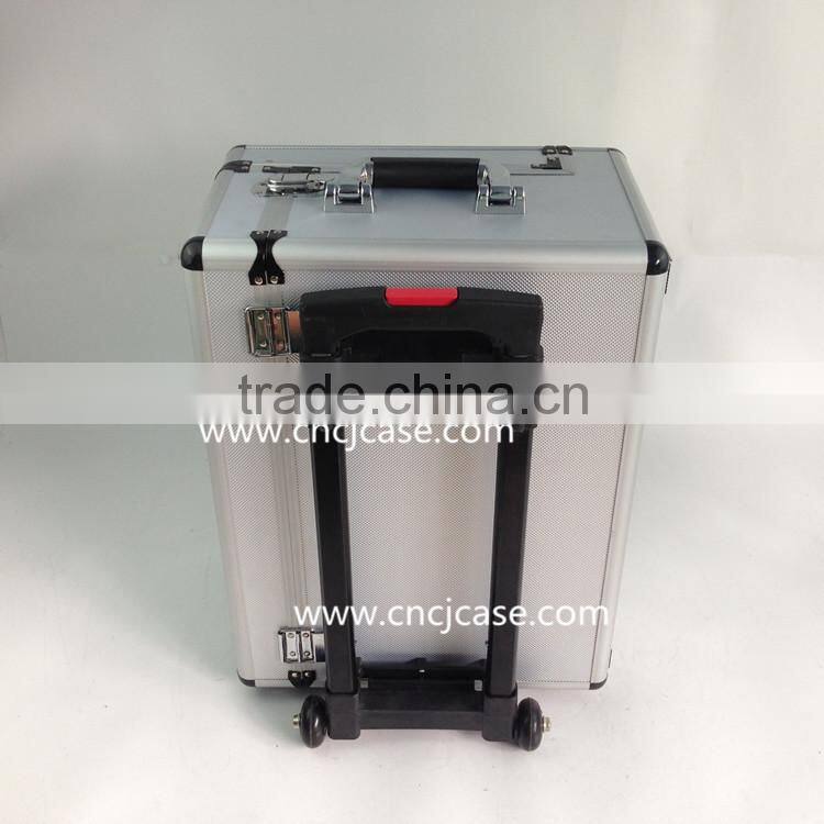 Durable aluminum trolley tool case