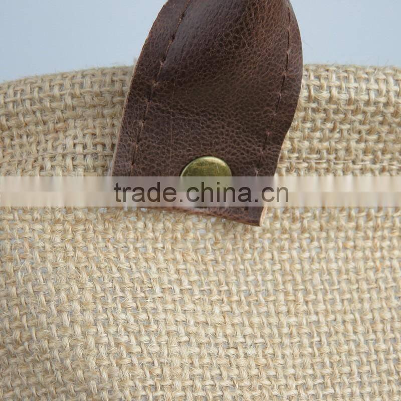 Waterproof Shopping Promotional customised jute round bottom bag