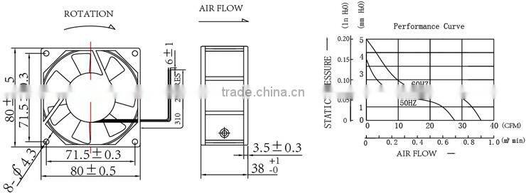 Alseye H8038 computer cpu electric fan