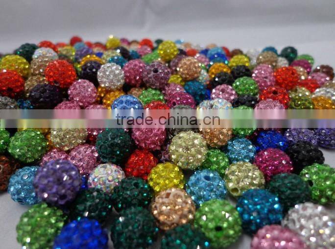Large stock of polymer clay round crystal ball shamballa beads for DIY bracelet necklace jewelry